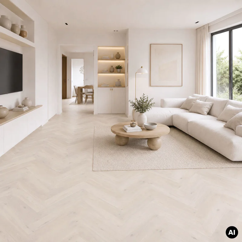Podłoga drewniana Dąb Cappuccino Jodła Klasyczna 14 mm, 1