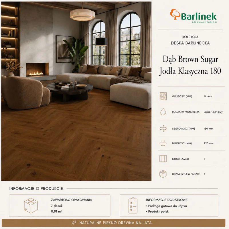 Dąb Brown Sugar Jodła Klasyczna 180 BLC-DBE1-L05-CGR-A1418