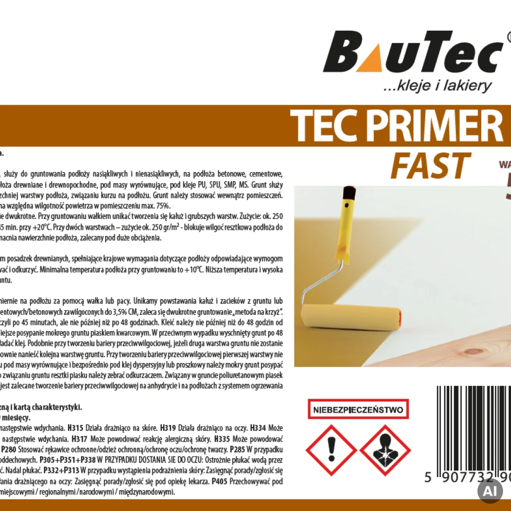Grunt poliuretanowy BauTec PRIMER PU Fast 5 kg, 1077-43PRIM, Grunt, Grunty, Bautec