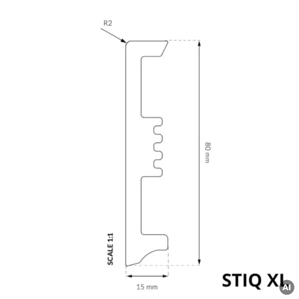 Listwa przypodłogowa STIQ XL Biała, 5905167839881, Listwy przypodłogowe, STIQ XL Mono, Arbiton