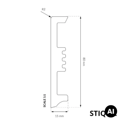 Listwa przypodłogowa STIQ XL Biała ST810, 5905167839881