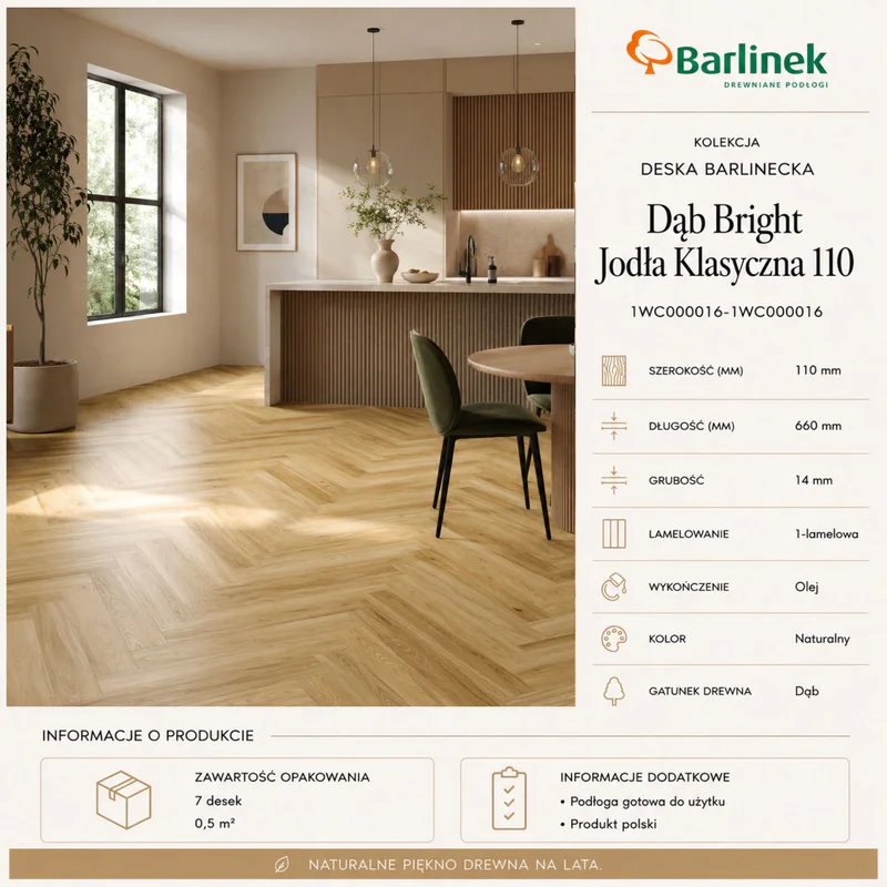 Dąb Bright Jodła Klasyczna 110 1WC000016 14 mm