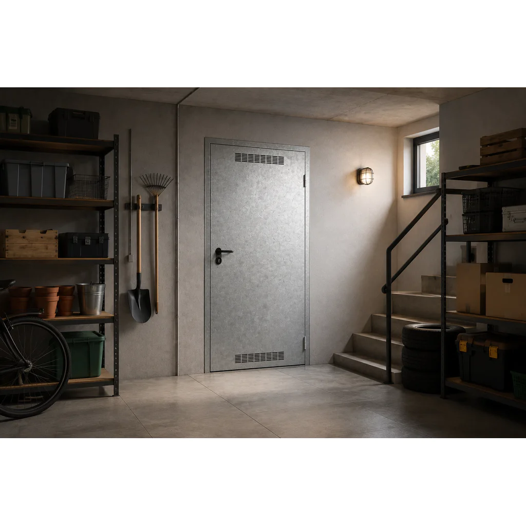 Drzwi uniwersalne metalowe Porta 80 model 2 , DNWPL2MU080000SP2K0000, Drzwi uniwersalne, Drzwi do pom.gospodarczych i kom. lok., PORTA