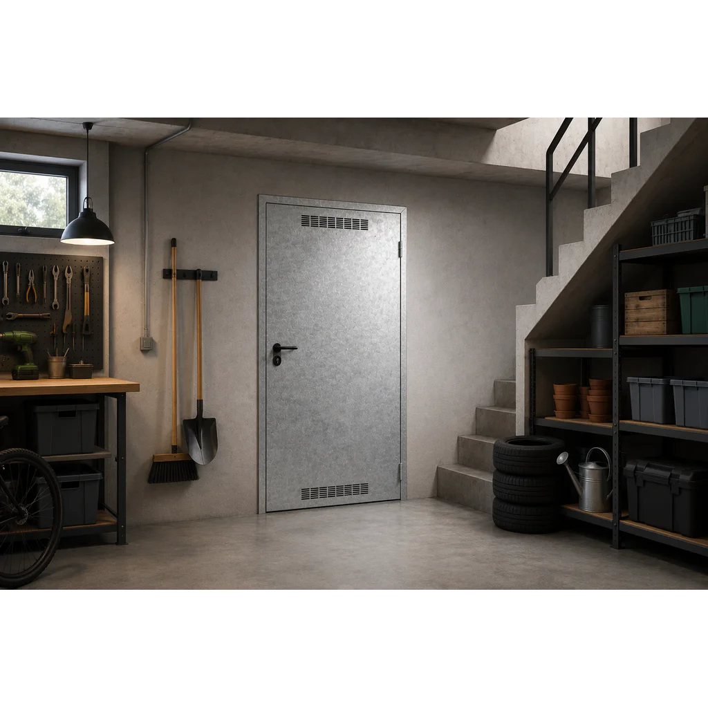 Drzwi uniwersalne metalowe Porta 80 model 2 , DNWPL2MU080000SP2K0000, Drzwi uniwersalne, Drzwi do pom.gospodarczych i kom. lok., PORTA