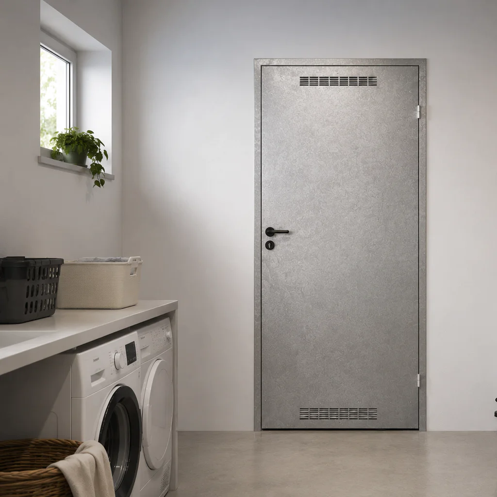 Drzwi uniwersalne metalowe Porta 80 model 2 , DNWPL2MU080000SP2K0000, Drzwi uniwersalne, Drzwi do pom.gospodarczych i kom. lok., PORTA