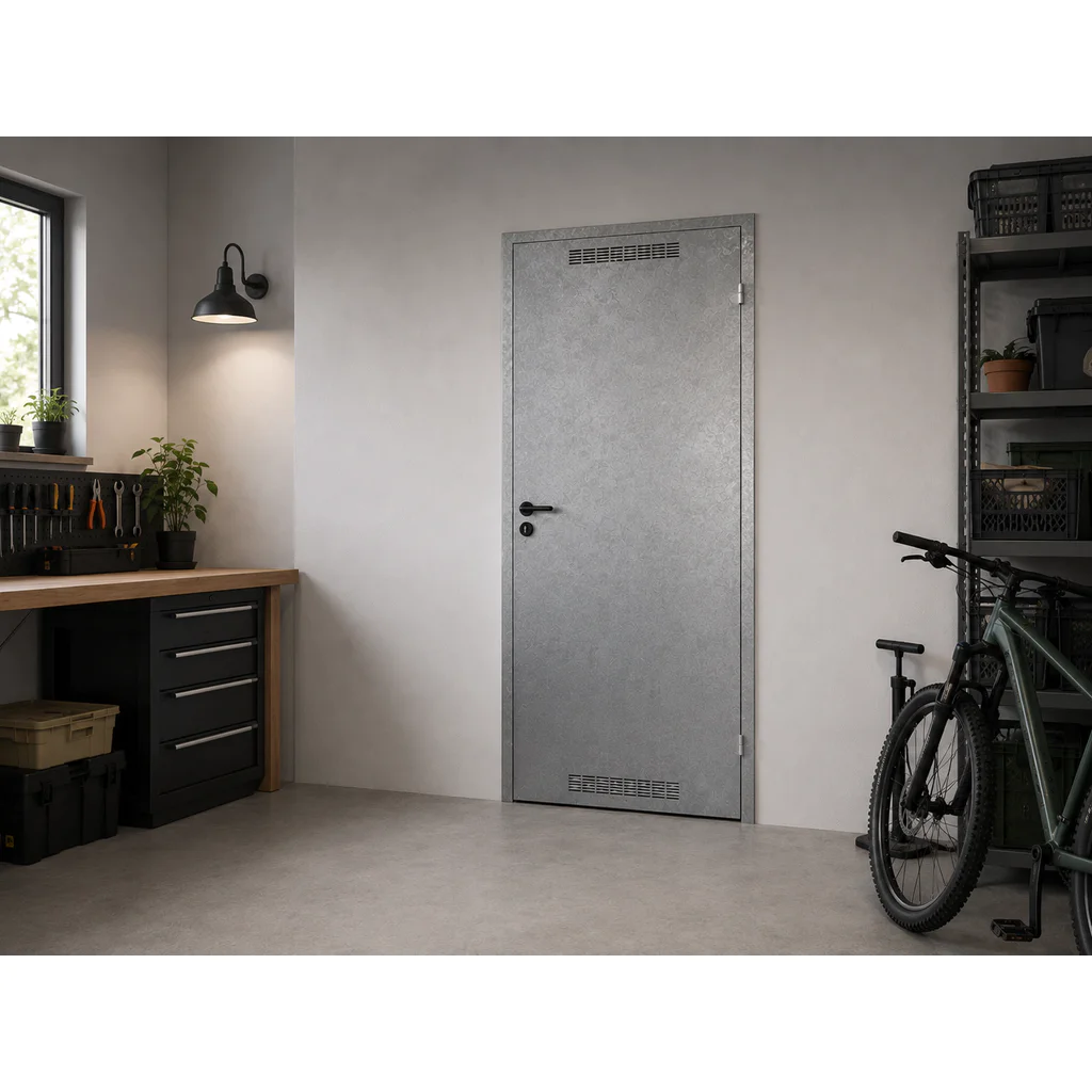 Drzwi uniwersalne metalowe Porta 80 model 2 , DNWPL2MU080000SP2K0000, Drzwi uniwersalne, Drzwi do pom.gospodarczych i kom. lok., PORTA