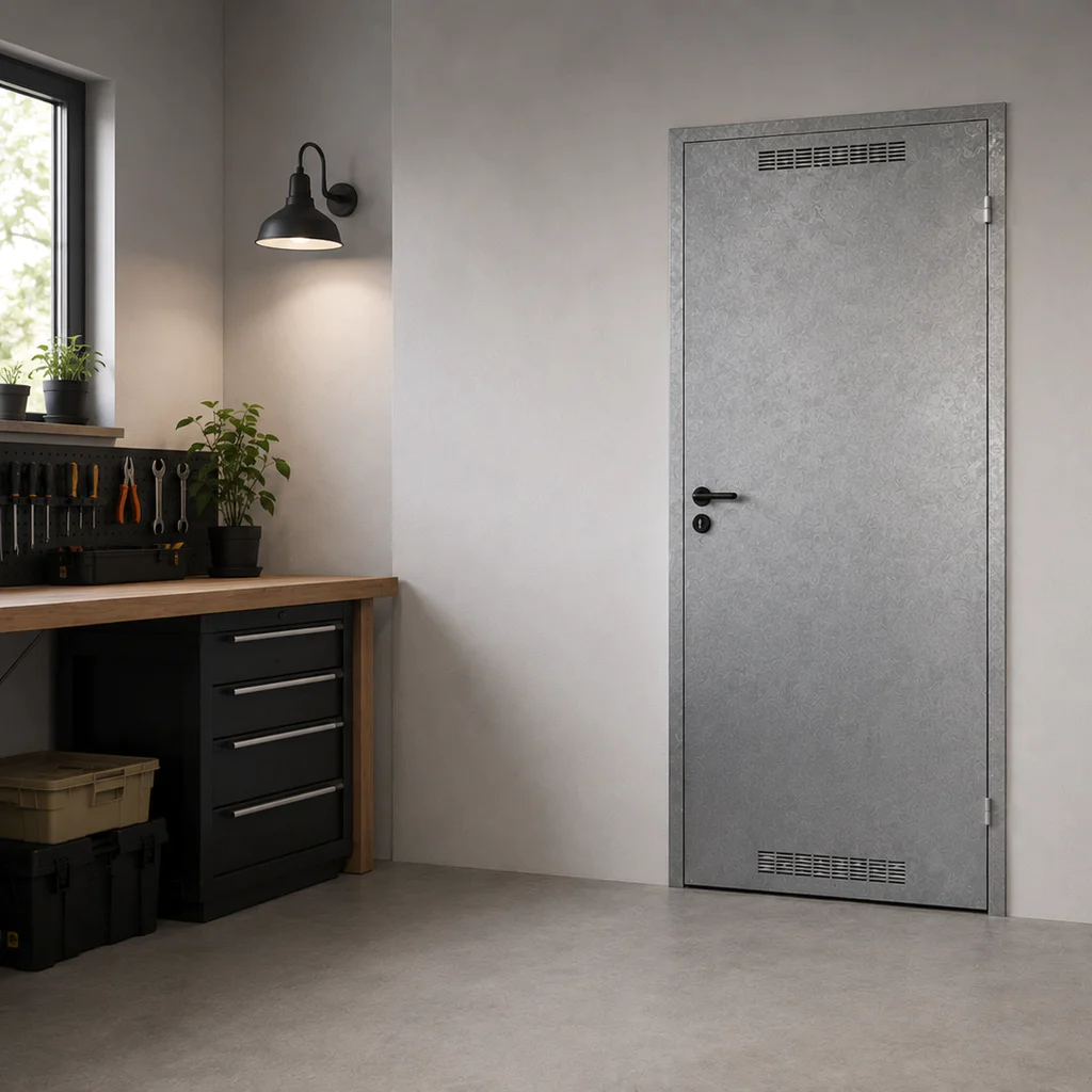 Drzwi uniwersalne metalowe Porta 80 model 2 , DNWPL2MU080000SP2K0000, Drzwi uniwersalne, Drzwi do pom.gospodarczych i kom. lok., PORTA