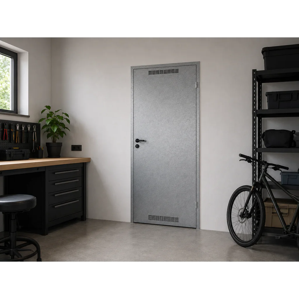 Drzwi uniwersalne metalowe Porta 80 model 2 , DNWPL2MU080000SP2K0000, Drzwi uniwersalne, Drzwi do pom.gospodarczych i kom. lok., PORTA