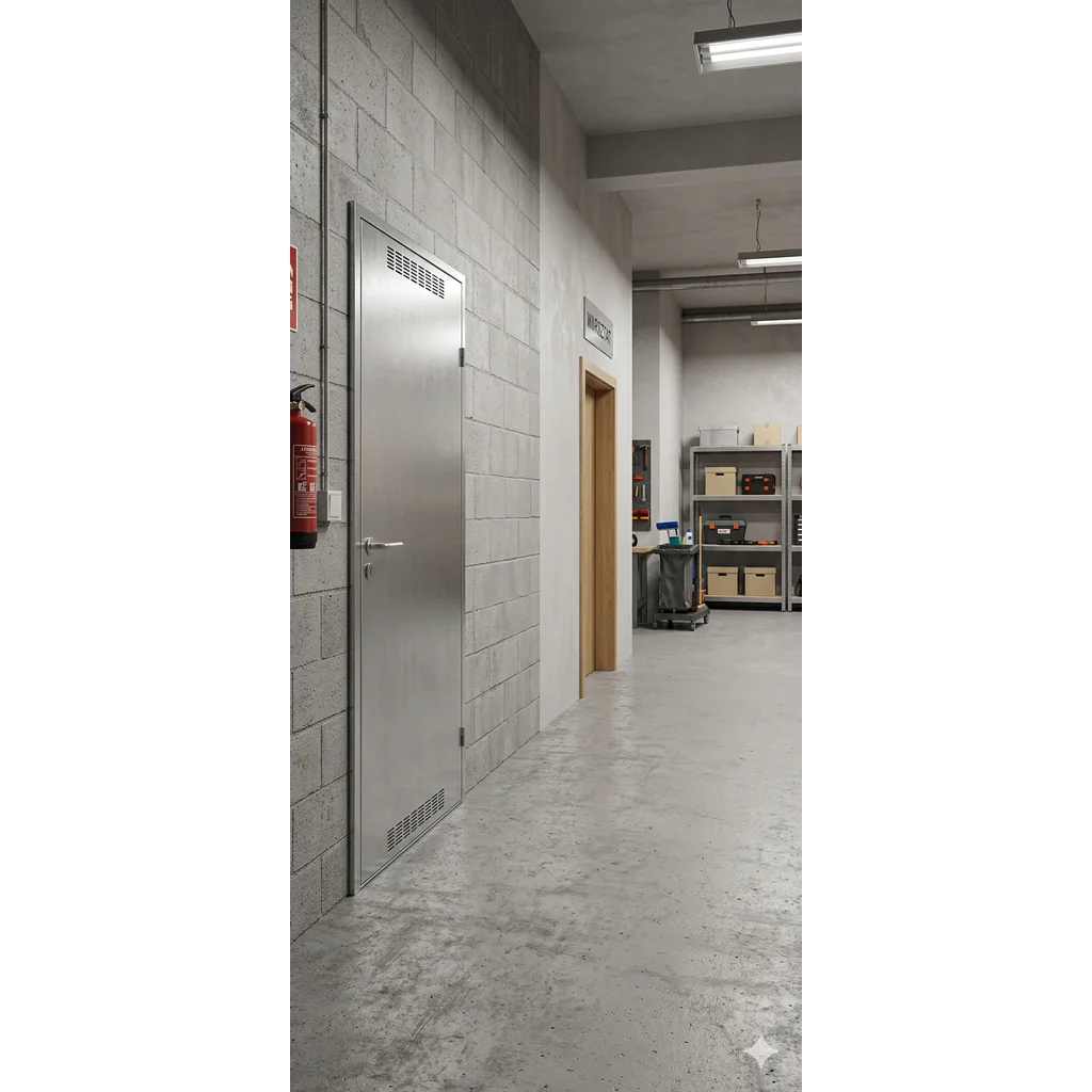 Drzwi uniwersalne metalowe Porta 80 model 2 , DNWPL2MU080000SP2K0000, Drzwi uniwersalne, Drzwi do pom.gospodarczych i kom. lok., PORTA