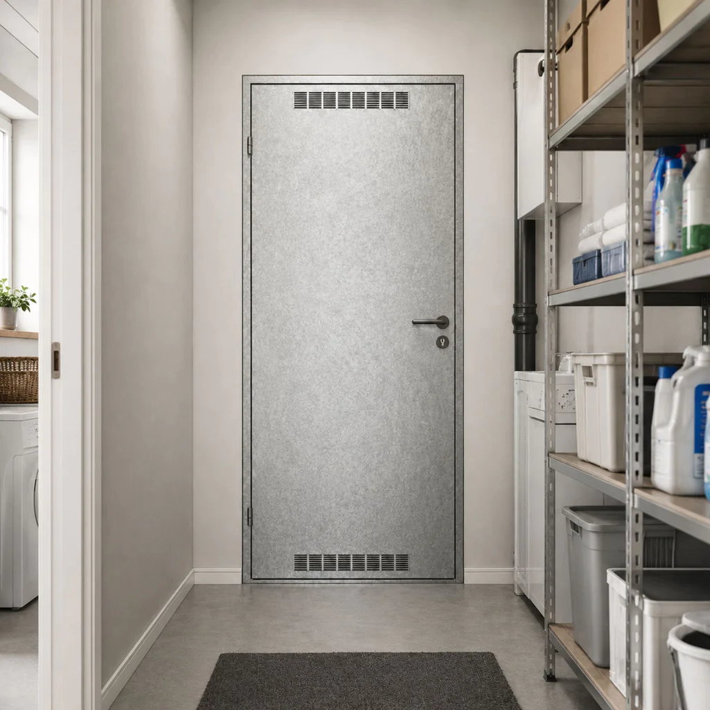 Drzwi uniwersalne metalowe Porta 80 model 2 , DNWPL2MU080000SP2K0000, Drzwi uniwersalne, Drzwi do pom.gospodarczych i kom. lok., PORTA