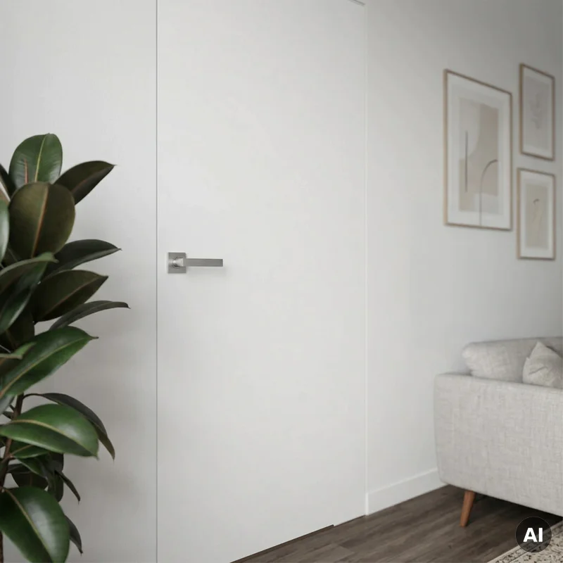 Drzwi Sara Eco 2 bezprzylgowe ukryte prawe WC 80 cm plaster