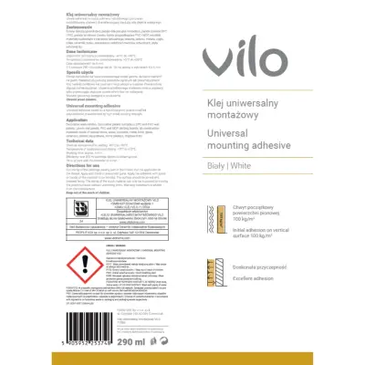 Klej montażowy uniwersalny Vilo  290 ml, 6031424