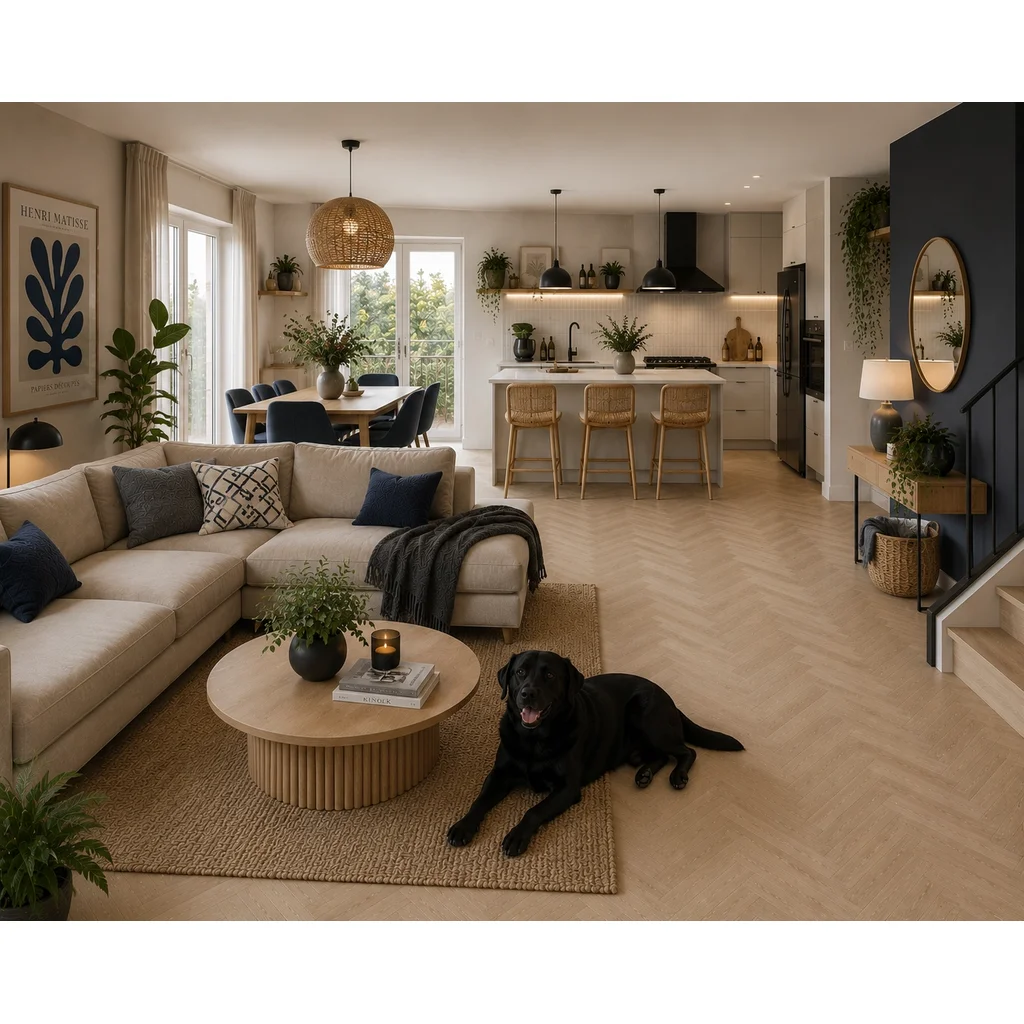 Panele winylowe SPC LVT Jodełka Dąb Deventer CAS 236 5 mm TAK, 5905167857120, Panele winylowe, Amaron Herringbone, Arbiton