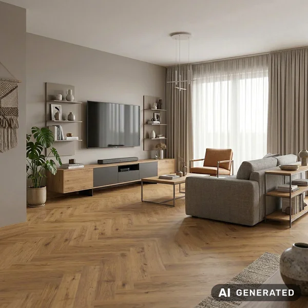 Panele winylowe SPC Jodełka Glow Ciemny 5 mm Klasa 33, DOU 