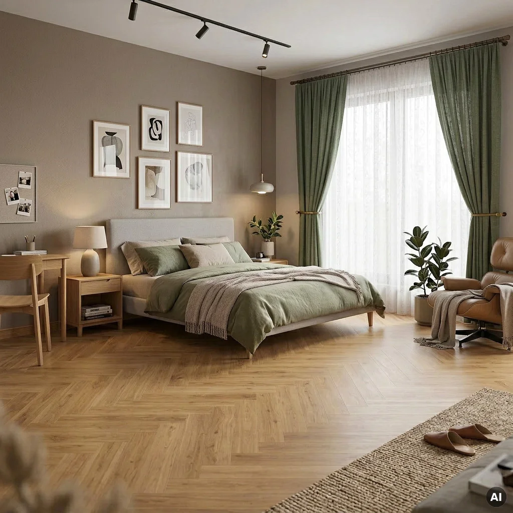 Panele winylowe SPC Jodełka Glow DOU HB 611-IB Klasa 33 5 mm, Panele winylowe, Douro Herringbone, Douro