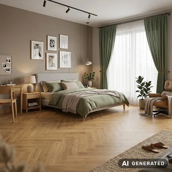 Panele winylowe SPC Jodełka Glow Ciemny 5 mm Klasa 33, DOU 
