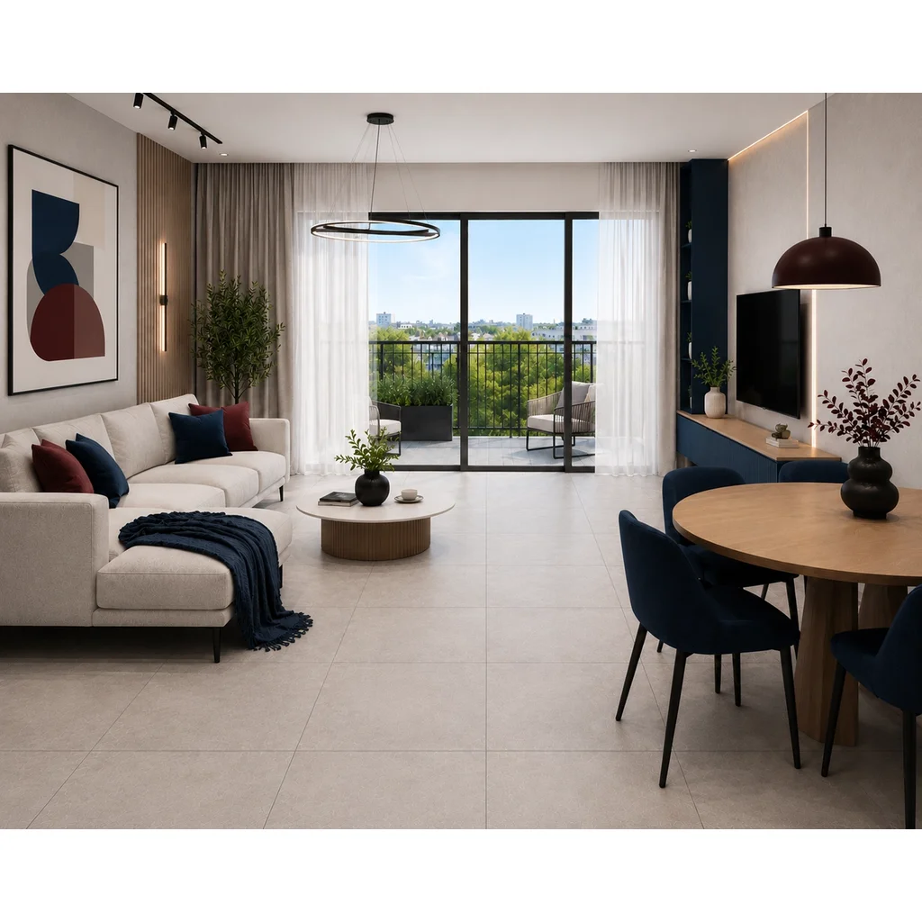 Panele winylowe SPC Concrete Dust 60x60 Beton Matowy 6067231 Klasa 33 5 mm, Panele winylowe, Vilo SPC Floor, Vilo