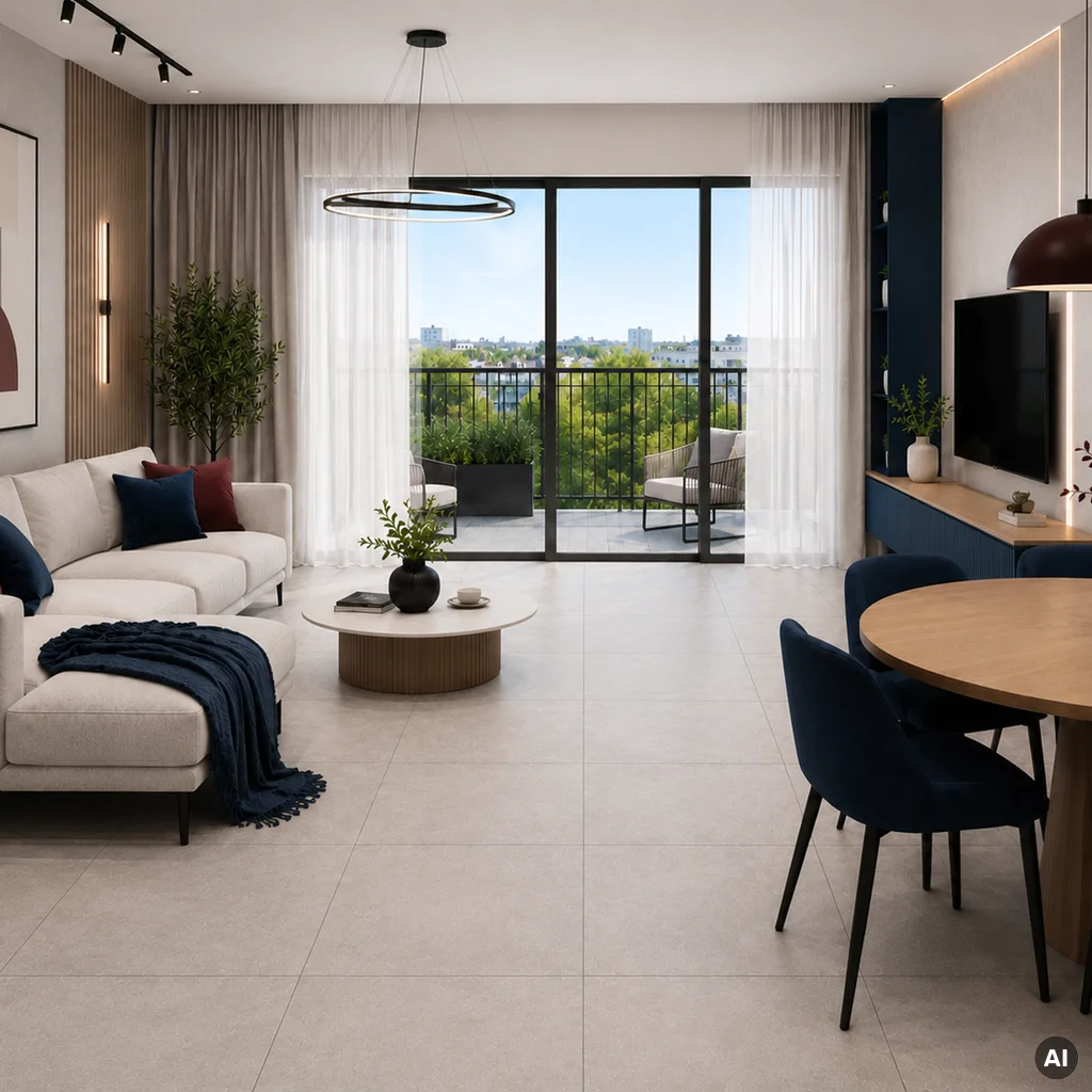 Panele winylowe SPC Concrete Dust 60x60 Beton Matowy 6067231 Klasa 33 5 mm, Panele winylowe, Vilo SPC Floor, Vilo