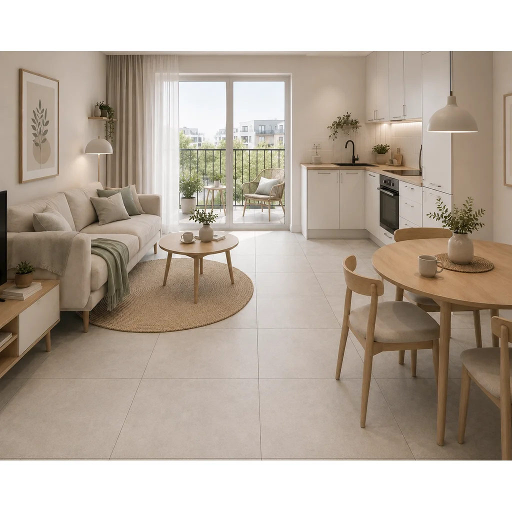 Panele winylowe SPC Concrete Dust 60x60 Beton Matowy 6067231 Klasa 33 5 mm, Panele winylowe, Vilo SPC Floor, Vilo