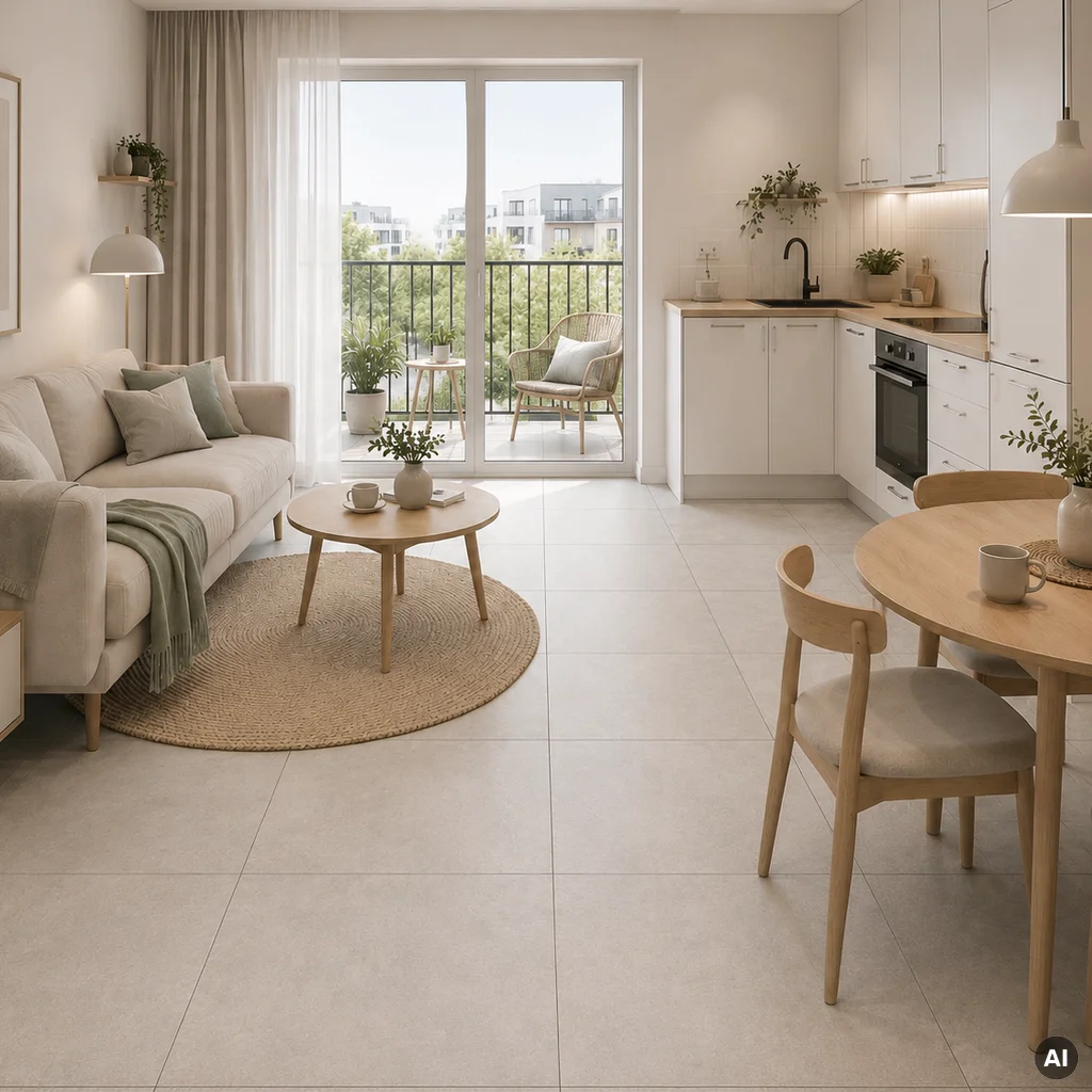Panele winylowe SPC Concrete Dust 60x60 Beton Matowy 6067231 Klasa 33 5 mm, Panele winylowe, Vilo SPC Floor, Vilo