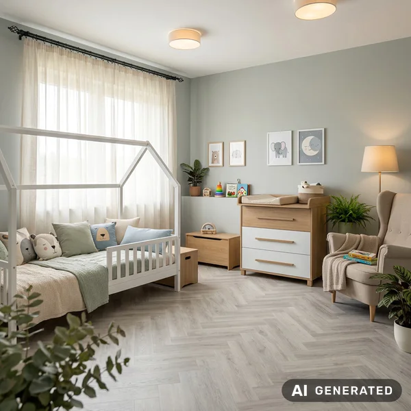 Panele winylowe Jodełka Dusty Grey Jasny 2.5 mm Klasa 33, D