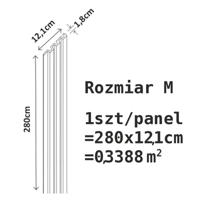 Lamele Białe Bute White 231, 120039770