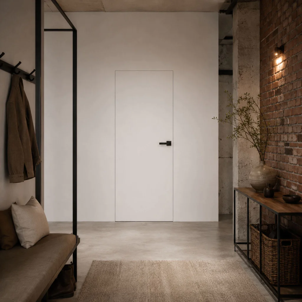 Zestaw Drzwi ukryte + Ościeżnica Porta HIDE Odwrotna przylga (otwierane do wewnątrz) Prawe 80cm płyta, SPP1110P08LBP0A7V0O000, OPP100LP080000AN300000, Zestaw, PORTA HIDE, PORTA