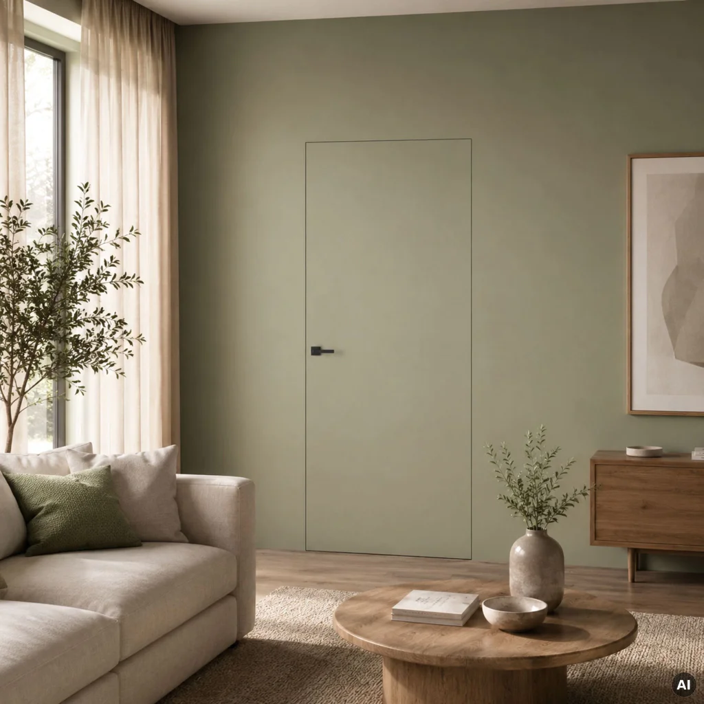 Zestaw Drzwi ukryte + Ościeżnica Porta HIDE Bezprzylgowe (otwierane na zewnątrz) Prawe 80cm płyta, SPA1110P08LBP0A7V0O000, OPA100LP080000AN300000, Zestaw, PORTA HIDE, PORTA