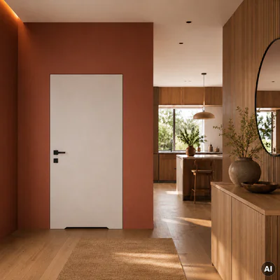 Zestaw Drzwi ukryte + Ościeżnica Porta HIDE WC Bezprzylgowe (otwierane na zewnątrz) Prawe 80cm płyta, SPA1110P08LBPWAYV0O000, OPA100LP080000AN300000