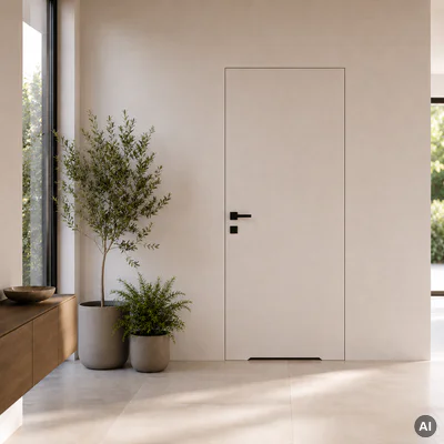 Zestaw Drzwi ukryte + Ościeżnica Porta HIDE WC Bezprzylgowe (otwierane na zewnątrz) Prawe 80cm płyta, SPA1110P08LBPWAYV0O000, OPA100LP080000AN300000