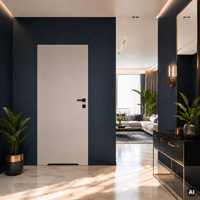 Zestaw Drzwi ukryte + Ościeżnica Porta HIDE WC Bezprzylgowe (otwierane na zewnątrz) Lewe 80cm płyta, SPA1110L08LBPWAYV0O000, OPA100LL080000AN300000