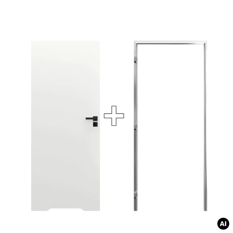 Zestaw Drzwi ukryte + Ościeżnica Porta HIDE WC Bezprzylgow