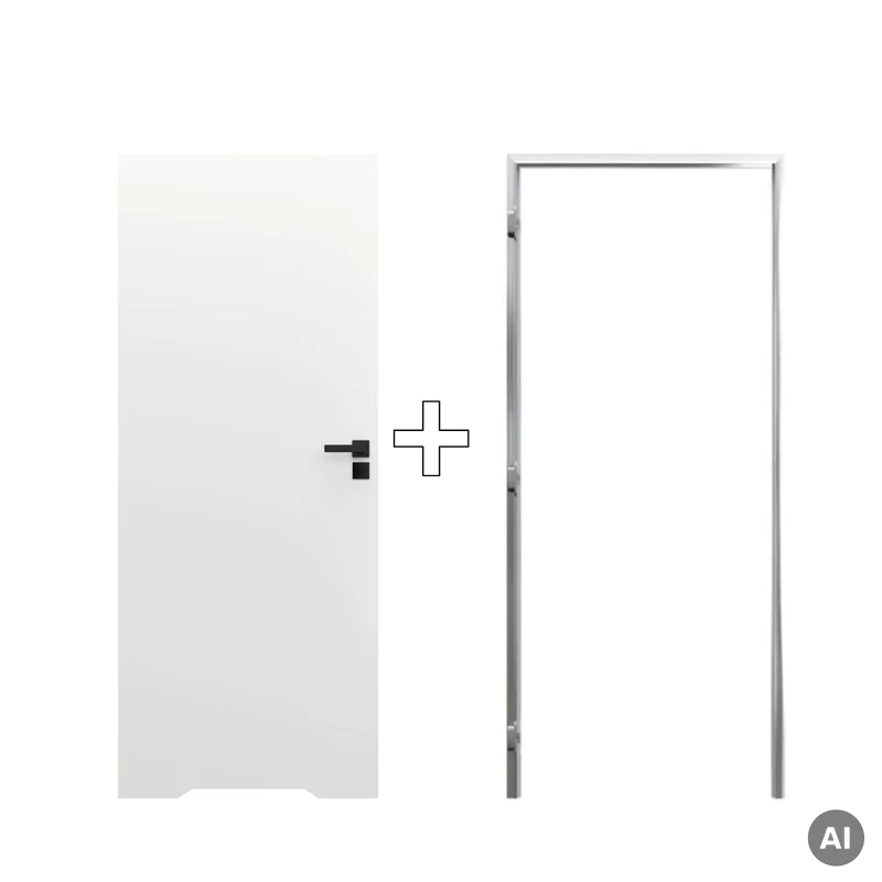 Zestaw Drzwi ukryte + Ościeżnica Porta HIDE WC Bezprzylgow
