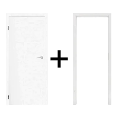 Komplet drzwi + Ościeżnica regulowana 95-114 Norma Decor 1 lewe 80cm Zawias motylkowy bezprzylgowe, 100073568, 100073604