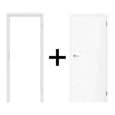 Komplet drzwi + Ościeżnica regulowana 95-114 Norma Decor 1 prawe 80cm Zawias motylkowy bezprzylgowe, 100073569, 100073608