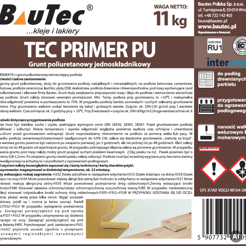 Grunt poliuretanowy TEC Primer PU 11 kg, 5907732900095, Grunt, Grunty, Bautec