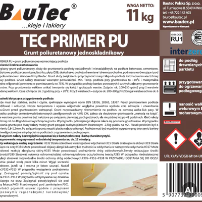 Grunt poliuretanowy TEC Primer PU 11 kg, 5907732900095