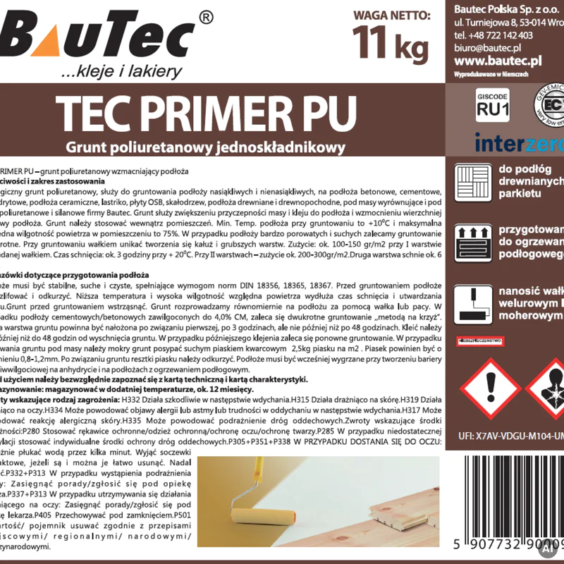 Grunt poliuretanowy TEC Primer PU 11 kg, 5907732900095 - 2