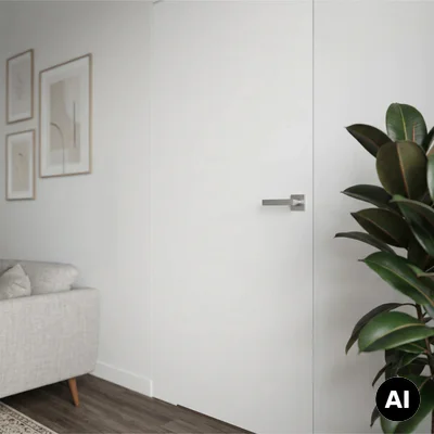 Zestaw Drzwi ukryte + Ościeżnica biała Sara Eco 2 WC odwrotna przylga (otwierane do wewnątrz) Prawe 80 cm plaster miodu, DRE 400010026, 5901316110634
