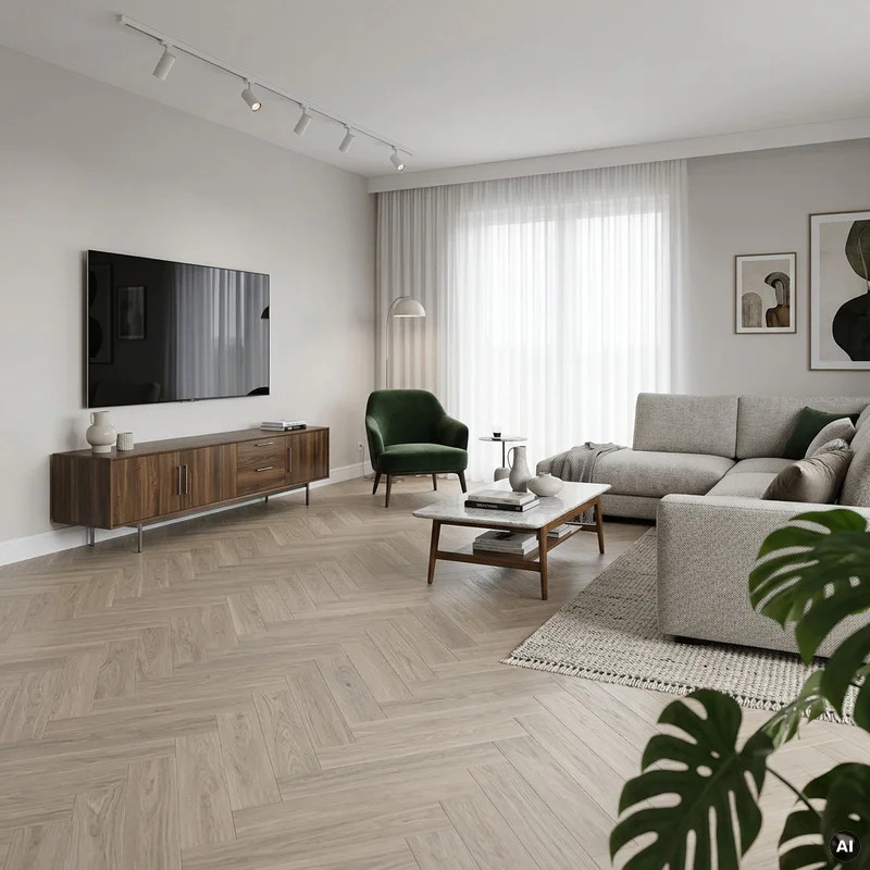Podłoga drewniana Jodełka angielska Select Raw Wood 14 mm,