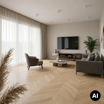 Podłoga drewniana Jodełka francuska Select Bezbarwny 14 mm, 5905745601862