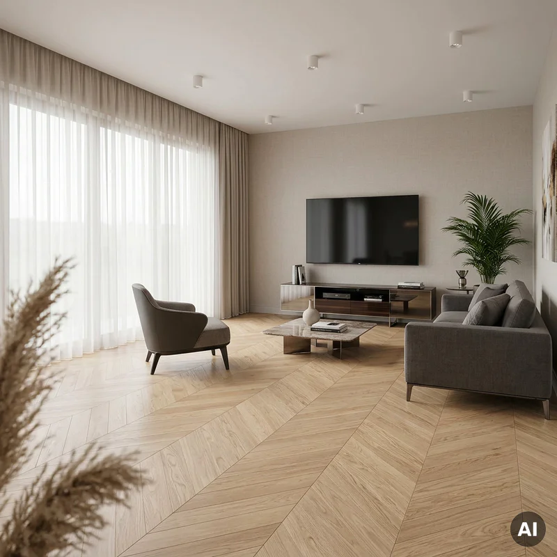 Podłoga drewniana Jodełka francuska Select Bezbarwny 14 mm