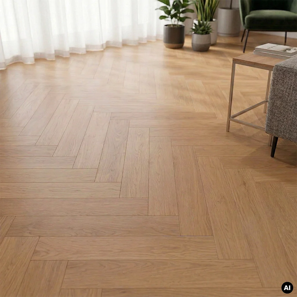 Podłoga drewniana Jodełka Dąb Kaschmir Calm 10.3 mm TAK, 78858, Podłoga drewniana, Jodła Weitzer Blok 750 Plus, Weitzer Parkett