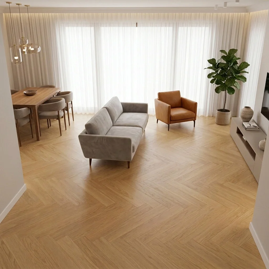 Podłoga drewniana Jodełka Dąb Pure Calm 78861 10.3 mm TAK, Podłoga drewniana, Jodła Weitzer Blok 750 Plus, Weitzer Parkett