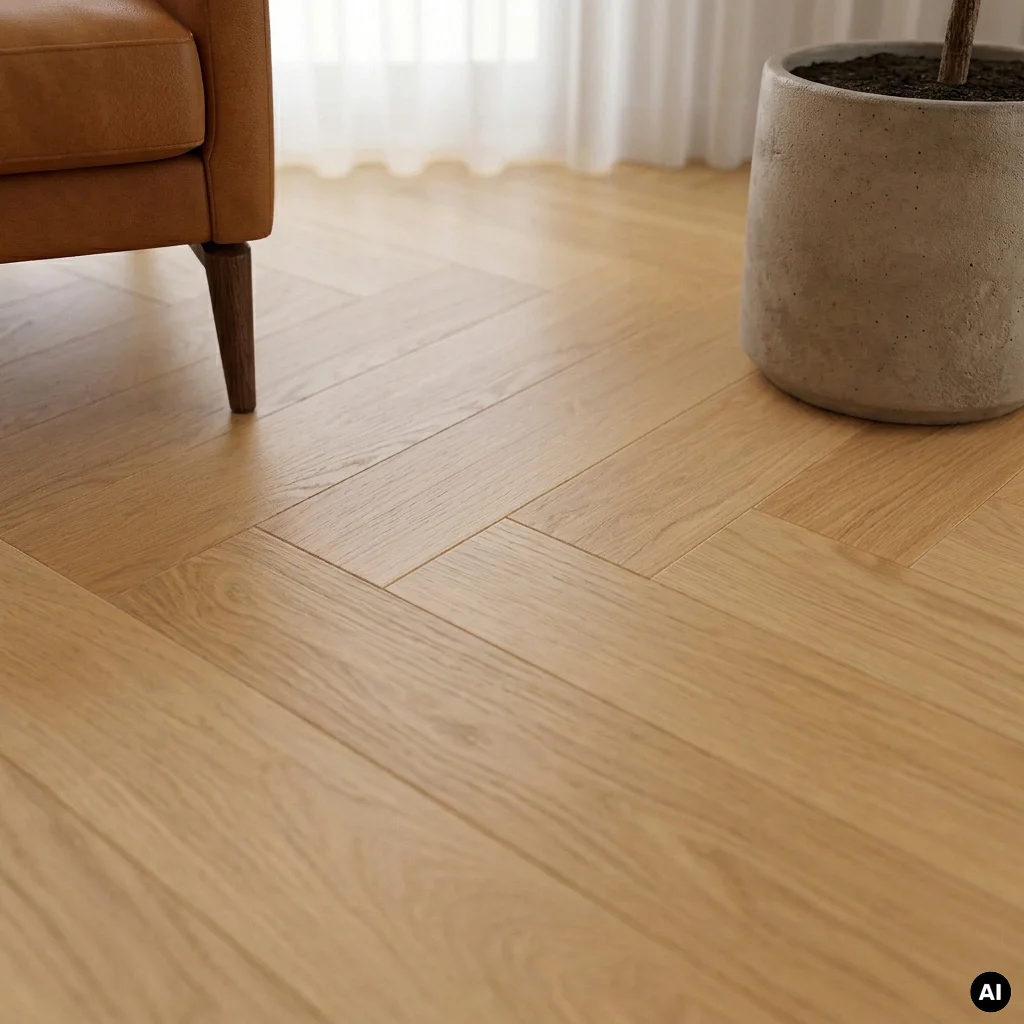 Podłoga drewniana Jodełka Dąb Pure Calm 10.3 mm TAK, 78861, Podłoga drewniana, Jodła Weitzer Blok 750 Plus, Weitzer Parkett