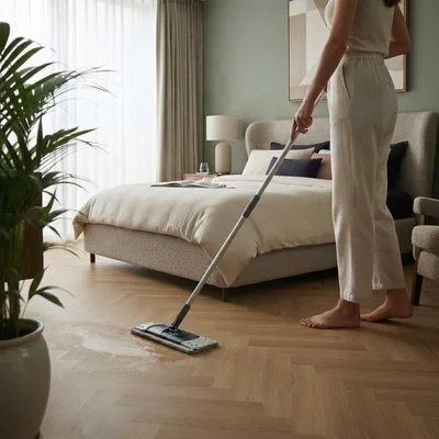 Panele winylowe SPC ze zintegrowanym podkładem Jodełka Mystique PAN000363 Klasa 34 6 mm