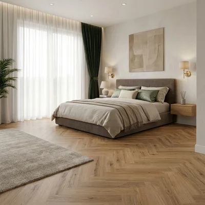 Panele winylowe SPC ze zintegrowanym podkładem Jodełka Essence Klasa 34 6 mm, PAN000361