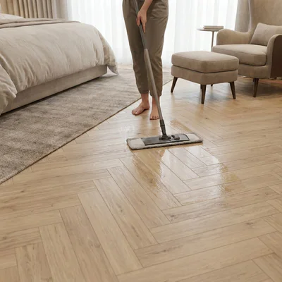 Panele winylowe SPC ze zintegrowanym podkładem Jodełka Serene Klasa 34 6 mm, PAN000349