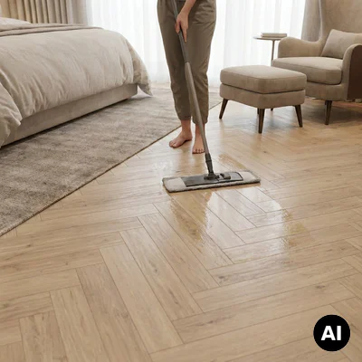 Panele winylowe SPC ze zintegrowanym podkładem Jodełka Serene Klasa 34 6 mm, PAN000349