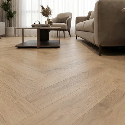 Panele winylowe SPC ze zintegrowanym podkładem Jodełka Serene PAN000349 Klasa 34 6 mm